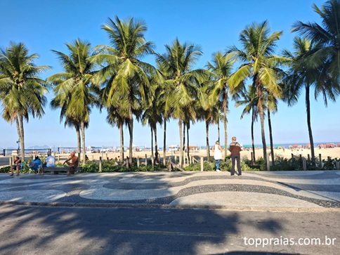 Praia de Copacabana no Rio de Janeiro